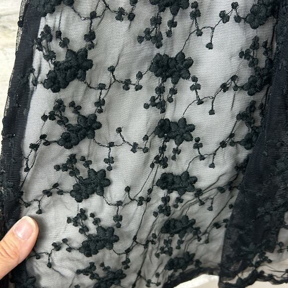 Abercrombie & Fitch Womens small Boho Black Lace Sleeveless Mini Dress - Picture 3 of 7